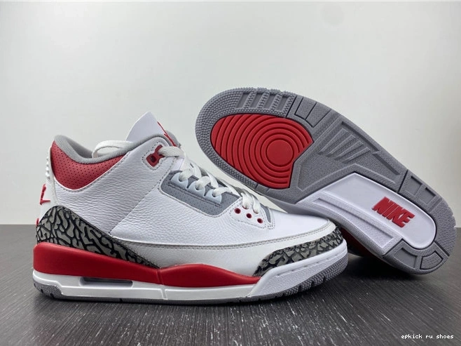 Rep FastDry  3 Fire Red Jordan 3830 DN3707- Retro 1025